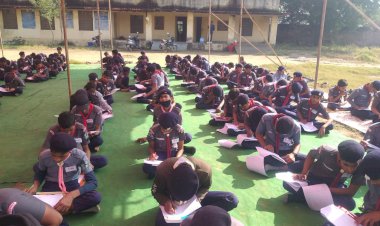 स्काउट गाइड राज्य पुरस्कार जांच शिविर में जिले के 215 स्काउट गाइड की हो रही परीक्षा