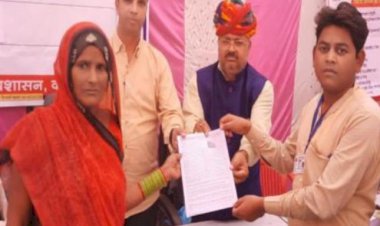 तसई मे प्रशासन गांवाे के संग शिविर मे 206 पट्टे किए वितरित