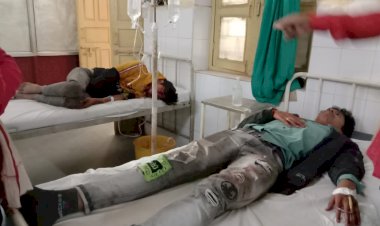 दो बाईकों की भिडंत में तीन गंभीर घायल, भरतपुर रैफर