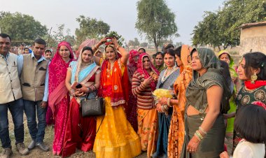 लड़की के जन्म पर कुआ पूजन कर मनाई खुशी