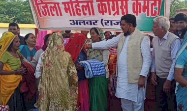 जिला महिला काँग्रेस कमेटी की जिलाध्यक्ष के नेतृत्व मे मंत्री जूली के जन्मदिन पर सादगीपूर्ण तरीके वितरित किए कम्बल