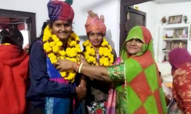 जूड़ो प्रतियोगिता में प्रतिज्ञा ने रजत पदक जीता, ग्रामीणों ने किया सम्मान