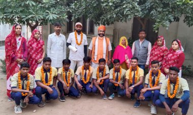 केशव सीनियर सेकेंडरी स्कूल से राज्य स्तरीय एथलेटिक्स प्रतियोगिता हेतु भीलवाड़ा जिला दल प्रस्थान