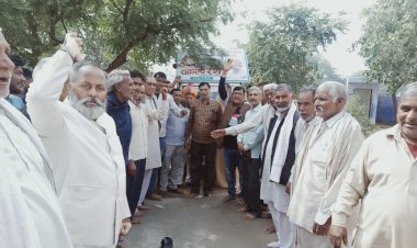 महाराजा सूरजमल मानव श्रृंखला संकल्प रथ ने ड़ीग क्षेत्र के गांवो का किया दौरा