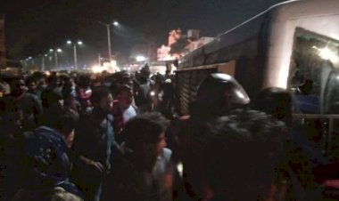 फेक्ट्री मजदूरों को ले जा रही बस बेकाबू होकर पलटी, 9 घायल