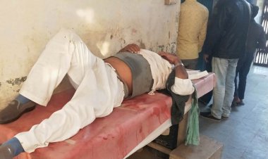 संतुलन बिगडने से बाइक सवार घायल, रैफर