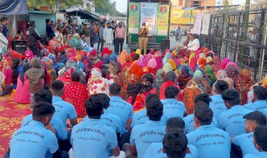 आवाज दो अभियान जागरूकता रथ पहुंचा शाहपुरा, कटपुतली प्रदर्शन के साथ स्पीक अप एप्प बारे में समझाया