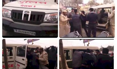सोशल मीडिया पर युवक को जबरन गाड़ी में पटकने का पुलिस का वीडियों जमकर हो वायरल