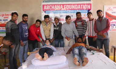 खेड़ली कस्बे के  सौंखर रोड स्थित विधा देवी स्कूल स्वैच्छिक रक्तदान शिविर का हुआ आयोजन