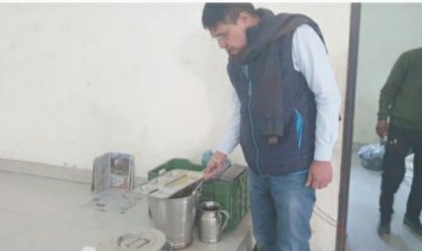 SDM ने किया इंदिरा रसोई का निरीक्षण, मिला फर्जीवाड़ा