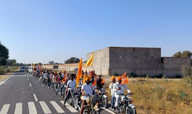 क्षत्रिय युवक संघ की ओर से हीरक जयंती के अवसर पर वाहन रैली निकाली