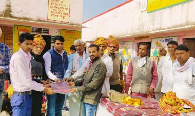 भामाशाह ने बबेली विद्यालय में 161 विद्यार्थियों को गर्म जर्सियों का किया वितरण