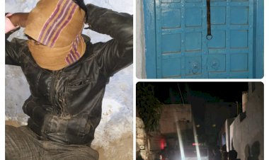 चोरी की नीयत से घर मे घुसे चोर को रंगे हाथ पकड़ा