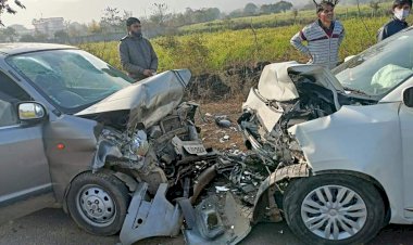 टहला- तालाब सड़क मार्ग पर दो कारों की आपसी भिड़ंत में 5 घायल