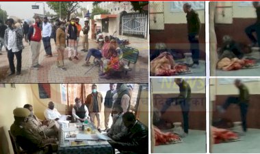 रेलवे स्टेशन पर आरपीएफ कर्मी द्वारा भिखारी के साथ मारपीट का वीडियो वायरल