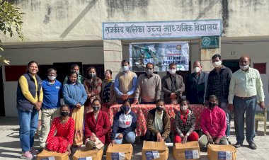 अक्षय पात्र टीम ने बाटे बापू नगर स्कूल में ग्रॉसरी किट