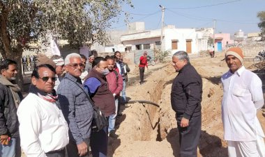 जल जीवन मिशन अभियान के तहत अधिकारियों की मौजूदगी में गांव रूण में कार्य शुरू, घर-घर तक पहुंचेगा नहर का मीठा पानी