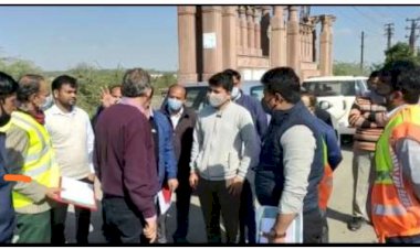 परिवहन एवं सड़क सुरक्षा  विभाग की टीम ने भीलवाड़ा ब्लैक स्पॉट का किया निरीक्षण