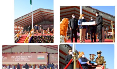 गिर सोमनाथ जिले में आयोजित हुआ राज्य स्तर पर गणतंत्र दिवस समारोह,  मुख्यमंत्री भूपेंद्रभाई पटेल ने किया ध्वजारोहण