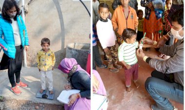 कुपोषित बच्चों का किया गया शारीरिक टेस्ट