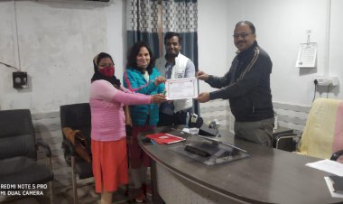 एसडीएम ने कोरोना वॉरियर्स को किया सम्मानित