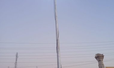 कठूमर मे हाईमास्क लाईट की रोशनी से जगमगा उठा अर्हिसा सर्किल चौराहा