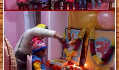 उच्च प्राथमिक आदर्श विद्या मंदिर ने मनाया बसंत पंचमी का त्यौहार