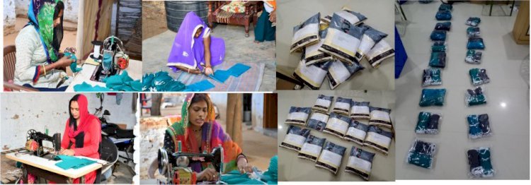 एक कदम आत्मनिर्भर भारत की ओर, गांव की महिलाओं को गांव में ही रोजगार के अवसर हुये उपलब्ध