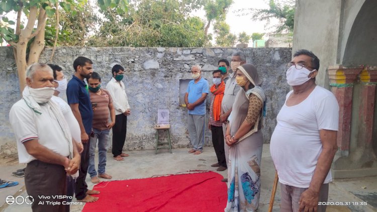 राजपुर के भाजपा कार्यकर्ताओं ने श्रद्धैय भंवरलाल शर्मा को अर्पित की श्रद्धांजलि