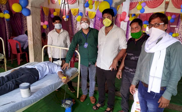 सेठ निरंजनलाल धर्मशाला में 110 जनों ने किया स्वैच्छिक रक्तदान