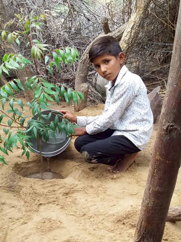 भारती फाउंडेशन के बच्चों व शिक्षकों ने लिया वृक्षारोपण का  संकल्प