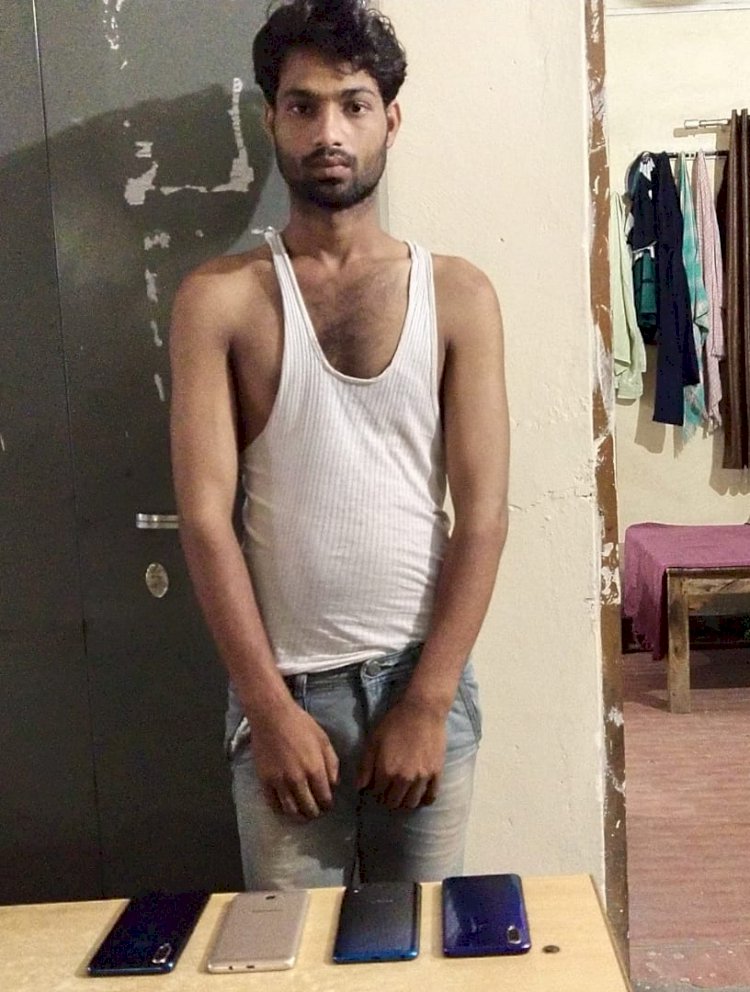 झपट्टा मारकर राहगीरो से  मोबाईल लूटने  वाला स्नैचर लाईलोन उर्फ मोहम्मद चढा पुलिस के हत्थै