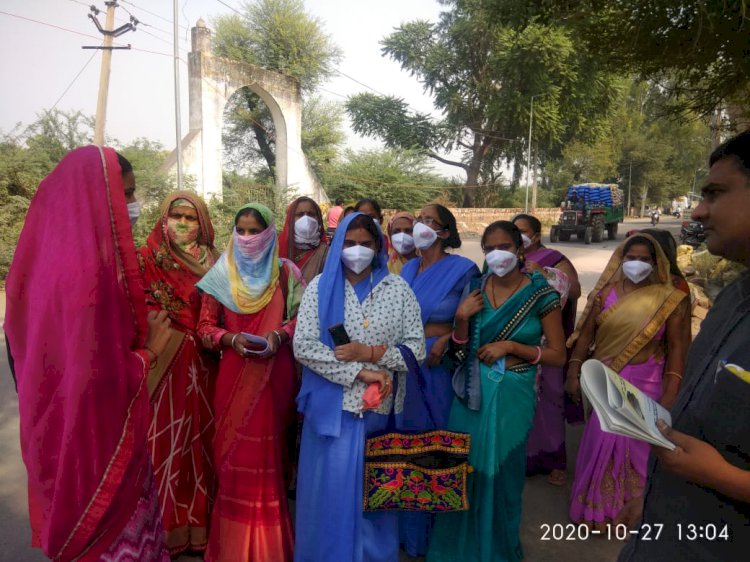 कोबिड-19 अभियान के तहत निकाली जागरूकता रैली , आंगनबाडी कार्यकर्ताओ ने समझाऐ बचाव के उपाय