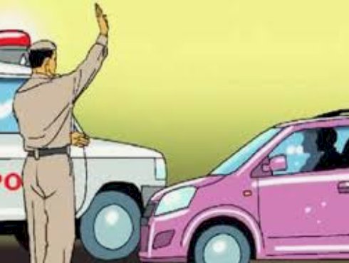 राजस्थान लोक परिवहन बस के ड्राइवर और कंडक्टर ने नहीं लगा रखा था मास्क, पुलिस ने काटा चालान